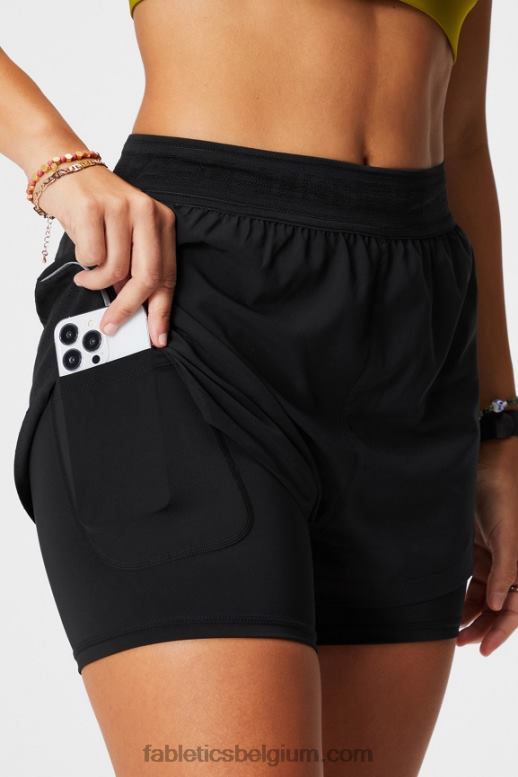 zwart/reflecterend zilver vrouwen geperforeerde run 5 