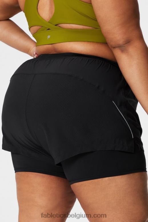 zwart/reflecterend zilver vrouwen geperforeerde run 5 