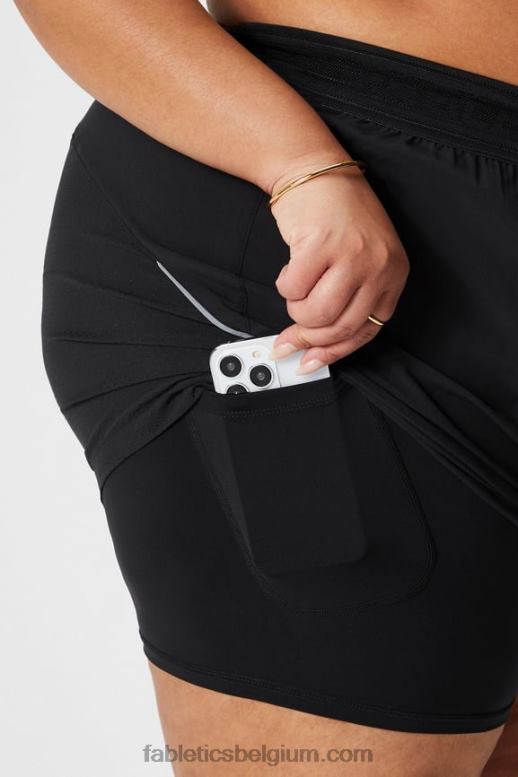 zwart/reflecterend zilver vrouwen geperforeerde run 5 