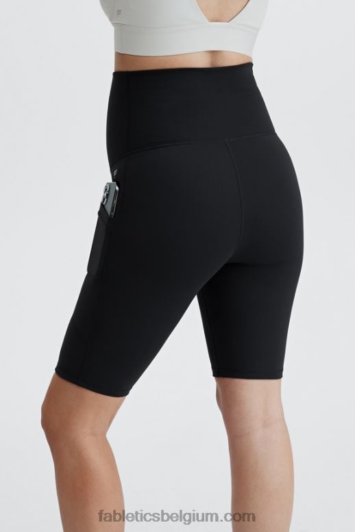 zwarte heldere glitter/zoete taart vrouwen pureluxe zwangerschapsshort van 9'' met hoge taille Fabletics LH20J511