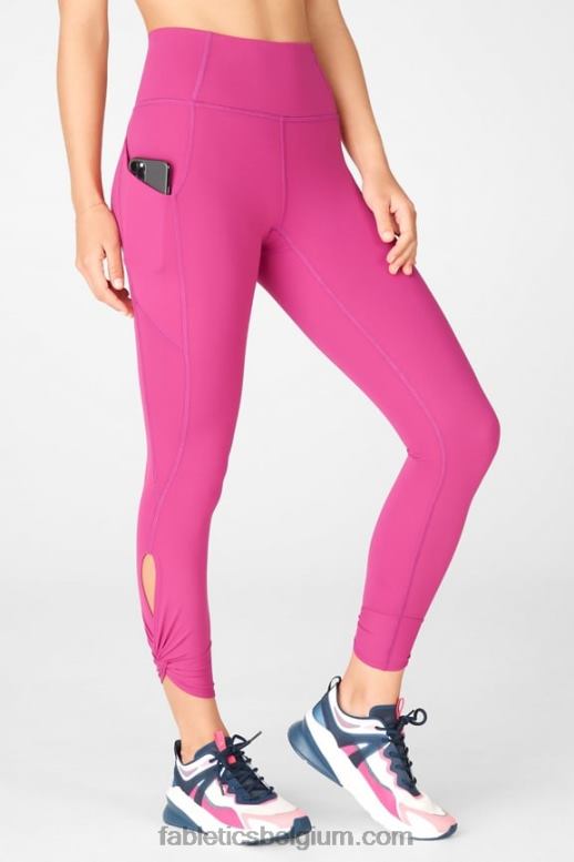 Very berry vrouwen oasis pureluxe twist 7/8 legging met hoge taille Fabletics LH20J1147