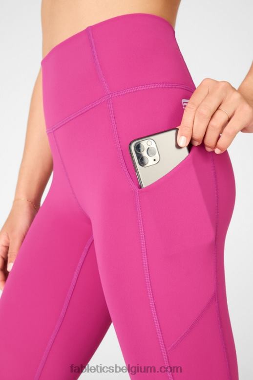 Very berry vrouwen oasis pureluxe twist 7/8 legging met hoge taille Fabletics LH20J1147