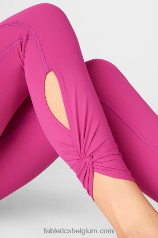 Very berry vrouwen oasis pureluxe twist 7/8 legging met hoge taille Fabletics LH20J1147