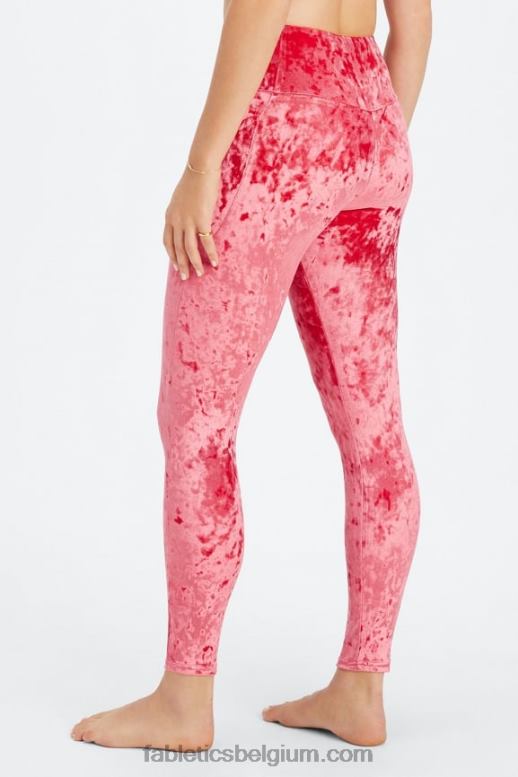 aardbei rood vrouwen gekruiste velours gekruiste legging Fabletics LH20J1073
