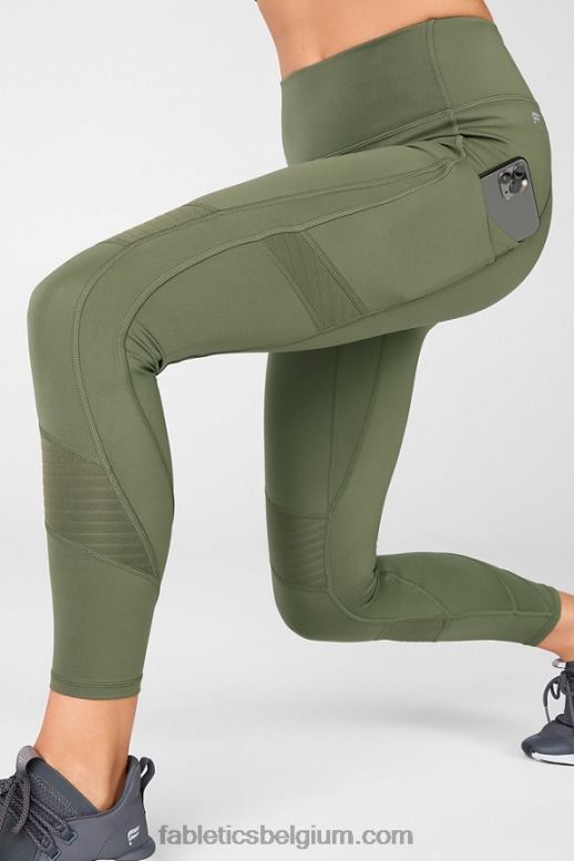avocado vrouwen overal motion365 hoog getailleerde moto 7/8 legging Fabletics LH20J1235