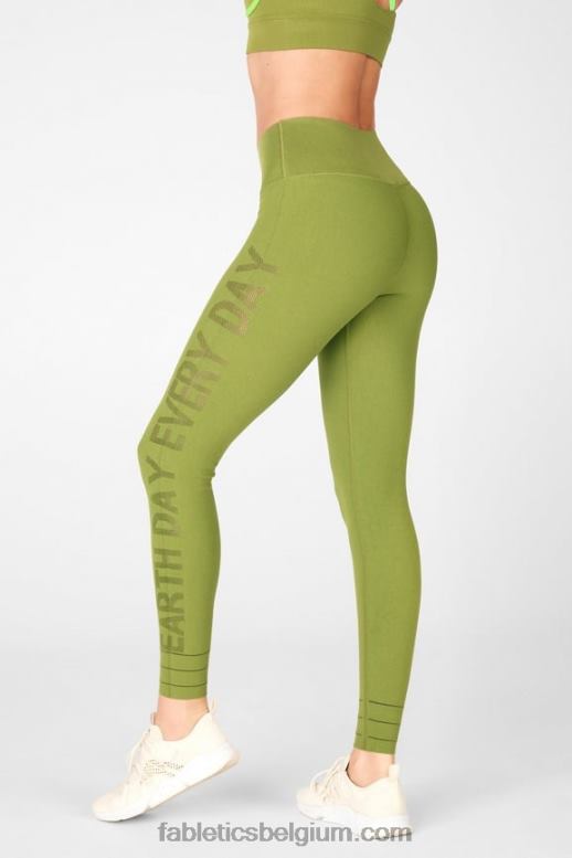 basilicum/grizzly vrouwen hoog getailleerde sculptknit aarde legging Fabletics LH20J1313