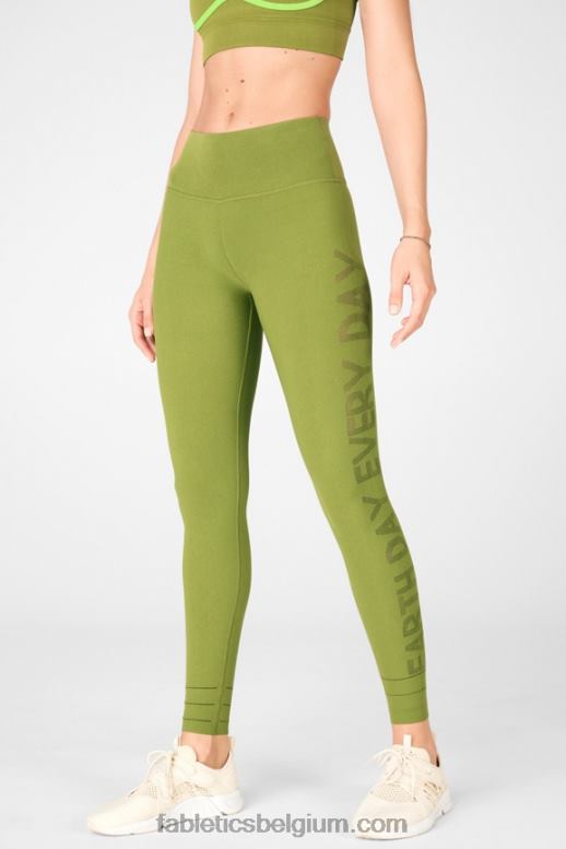 basilicum/grizzly vrouwen hoog getailleerde sculptknit aarde legging Fabletics LH20J1313