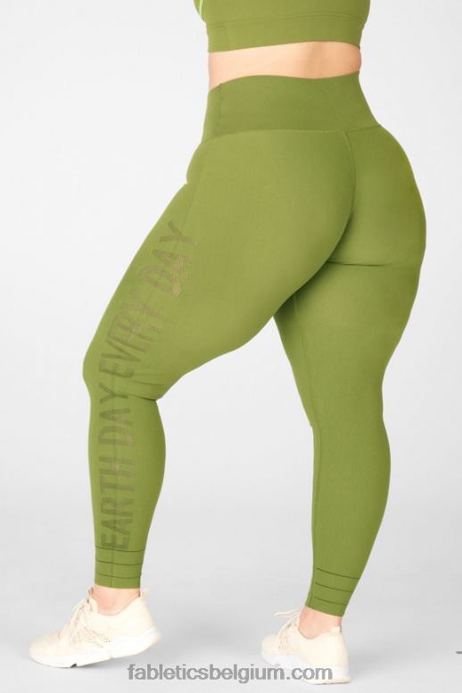 basilicum/grizzly vrouwen hoog getailleerde sculptknit aarde legging Fabletics LH20J1314