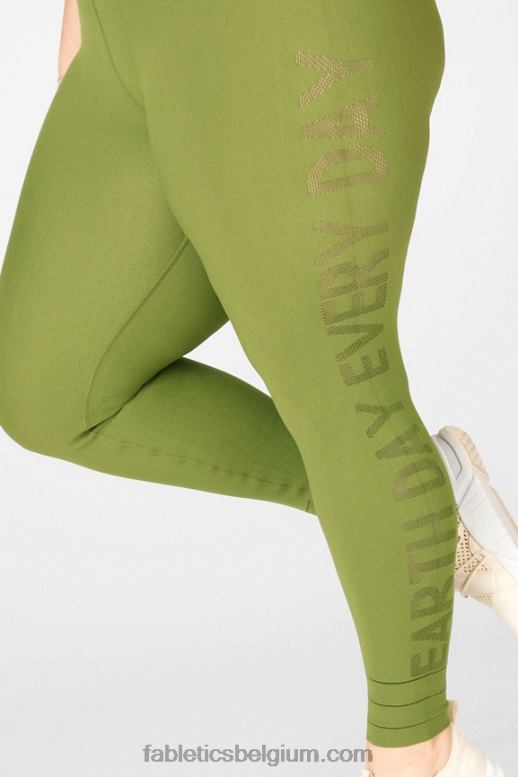 basilicum/grizzly vrouwen hoog getailleerde sculptknit aarde legging Fabletics LH20J1314