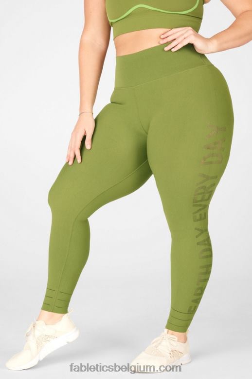 basilicum/grizzly vrouwen hoog getailleerde sculptknit aarde legging Fabletics LH20J1314