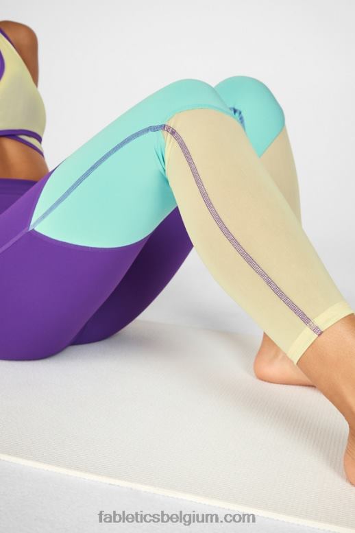 bessenkus/bermudazee/citroencrème vrouwen zone hoge taille 7/8 Fabletics LH20J1050