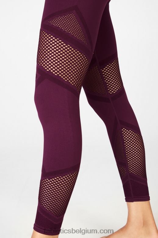 bordeaux vrouwen mozaïek hoge taille 7/8 Fabletics LH20J1226