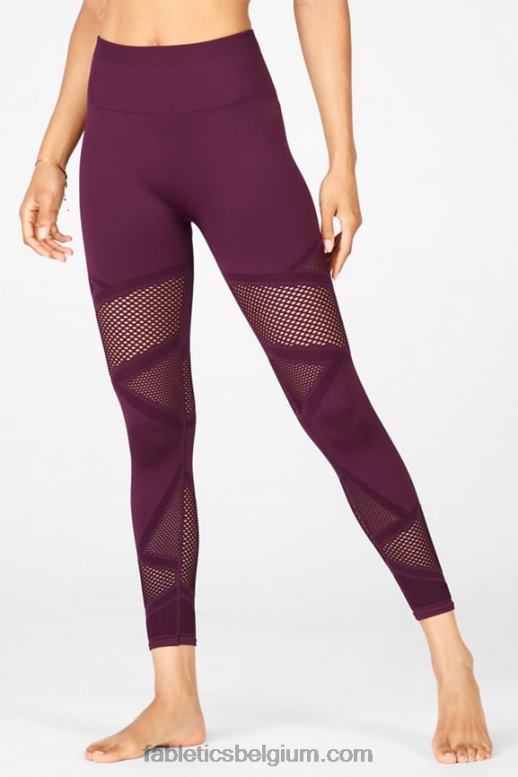 bordeaux vrouwen mozaïek hoge taille 7/8 Fabletics LH20J1226