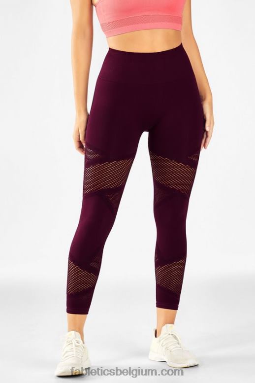 bordeaux vrouwen mozaïek hoge taille 7/8 Fabletics LH20J1226