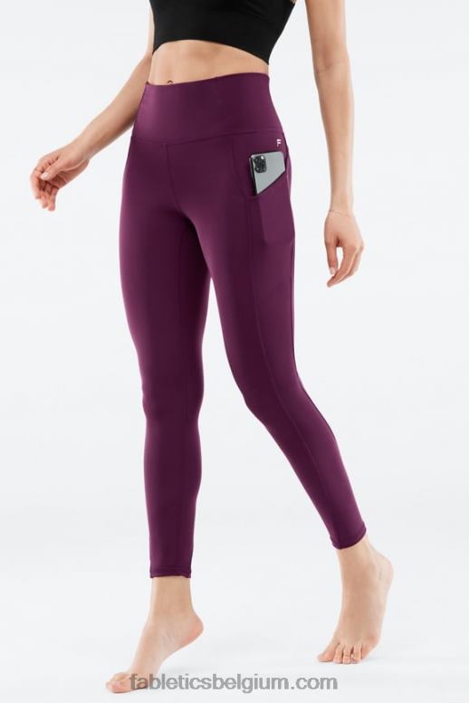 bordeaux vrouwen oasis pureluxe hoog getailleerde 7/8 legging 50 Fabletics LH20J794