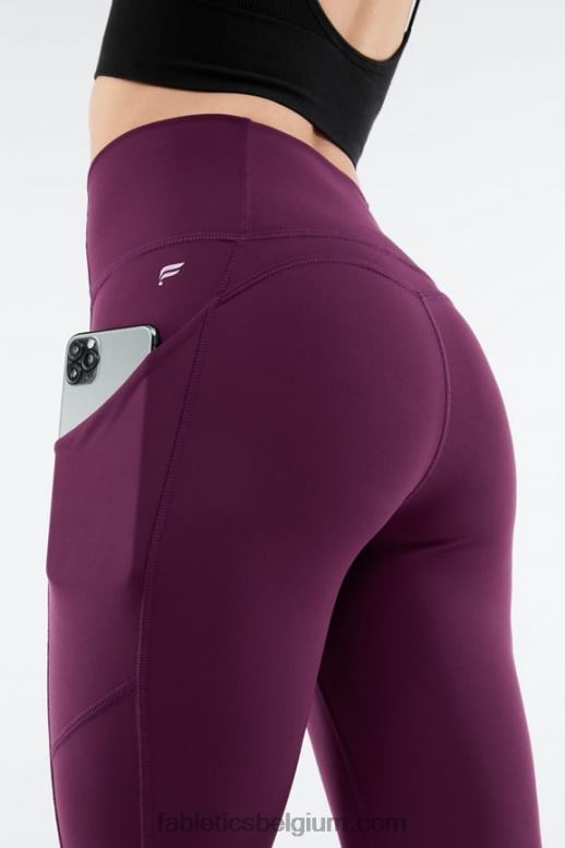 bordeaux vrouwen oasis pureluxe hoog getailleerde 7/8 legging 50 Fabletics LH20J794