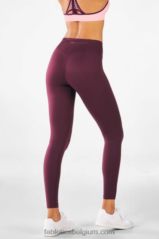 bordeaux vrouwen trinity motion365 legging met hoge taille 80 Fabletics LH20J1119