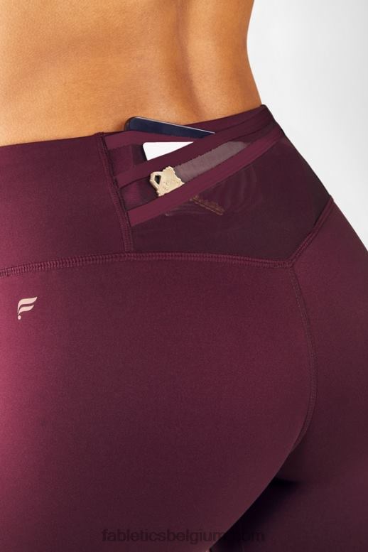 bordeaux vrouwen trinity motion365 legging met hoge taille 80 Fabletics LH20J1119