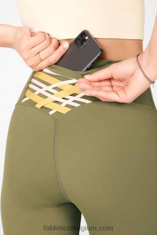 bosje/agave/zandduin vrouwen boost powerhold hoog getailleerde 7/8 legging 62 Fabletics LH20J862