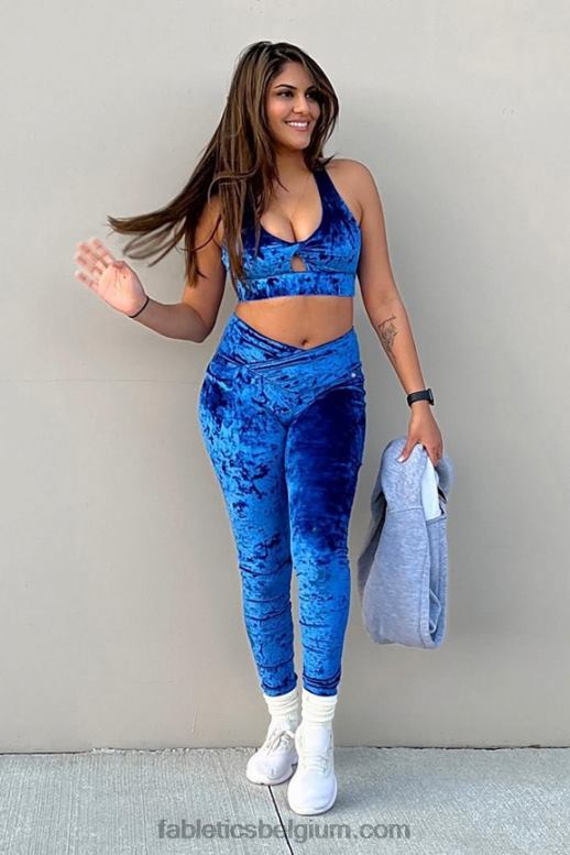 celeste vrouwen gekruiste velours gekruiste legging Fabletics LH20J1076