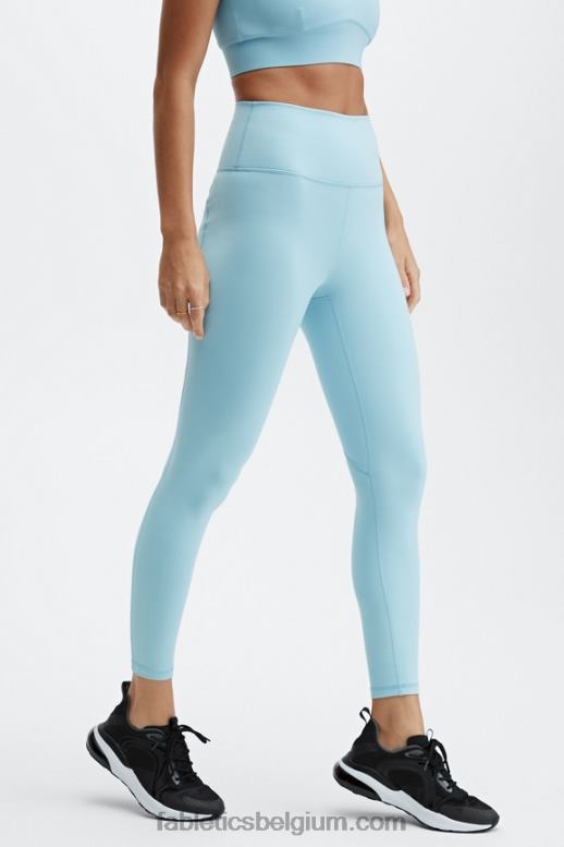 collegiaal marineblauw/klassiek wit/grafisch vrouwen define powerhold hoog getailleerde 7/8 legging 32 Fabletics LH20J703