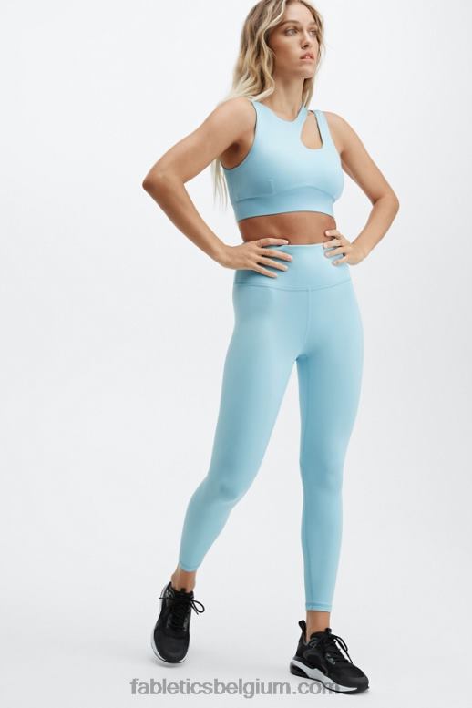 collegiaal marineblauw/klassiek wit/grafisch vrouwen define powerhold hoog getailleerde 7/8 legging 32 Fabletics LH20J703