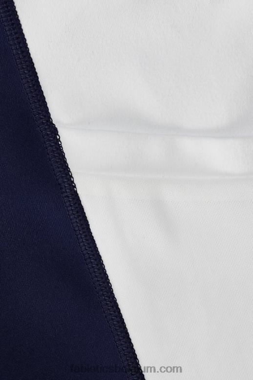 collegiaal marineblauw/klassiek wit vrouwen powerhold legging met hoge taille voor onderweg 38 Fabletics LH20J735