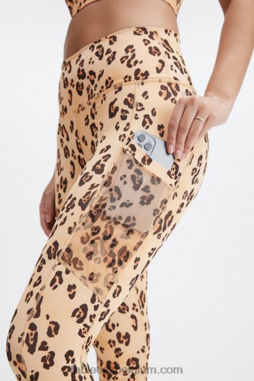 diep marineblauw/multi spraydient vrouwen powerhold legging met hoge taille voor onderweg 42 Fabletics LH20J753