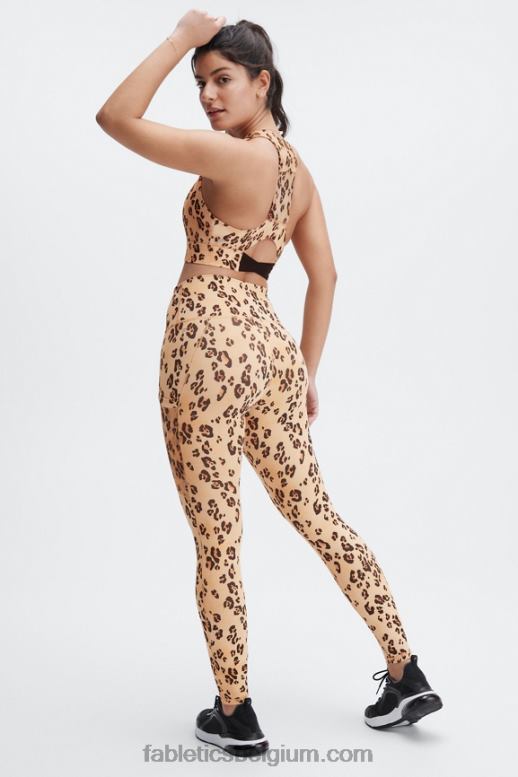 diep marineblauw/multi spraydient vrouwen powerhold legging met hoge taille voor onderweg 42 Fabletics LH20J753