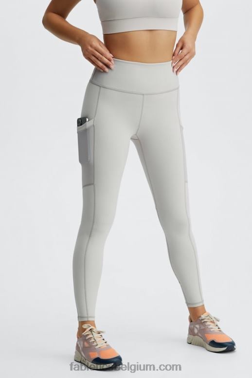 diep marineblauw/multi spraydient vrouwen powerhold legging met hoge taille voor onderweg 42 Fabletics LH20J756