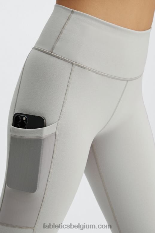 diep marineblauw/multi spraydient vrouwen powerhold legging met hoge taille voor onderweg 42 Fabletics LH20J756