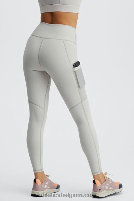 diep marineblauw/multi spraydient vrouwen powerhold legging met hoge taille voor onderweg 42 Fabletics LH20J756