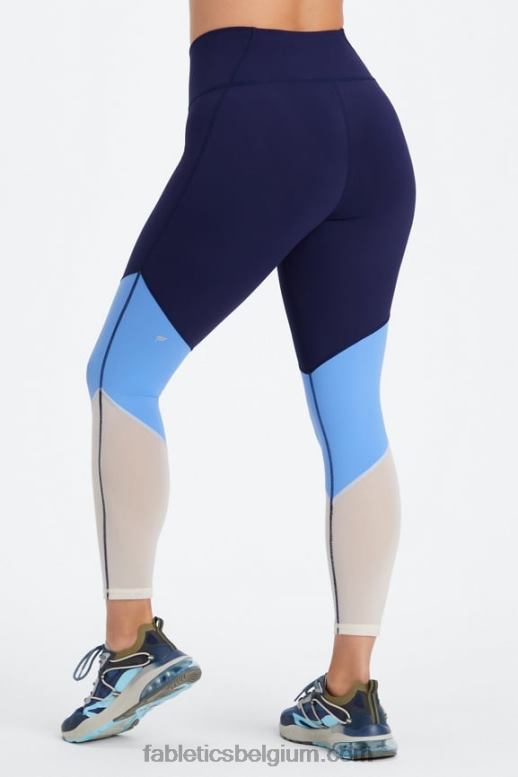diep marineblauw/multi vrouwen zone hoge taille 7/8 Fabletics LH20J1048