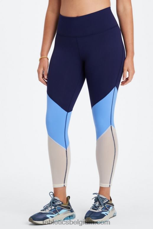 diep marineblauw/multi vrouwen zone hoge taille 7/8 Fabletics LH20J1048