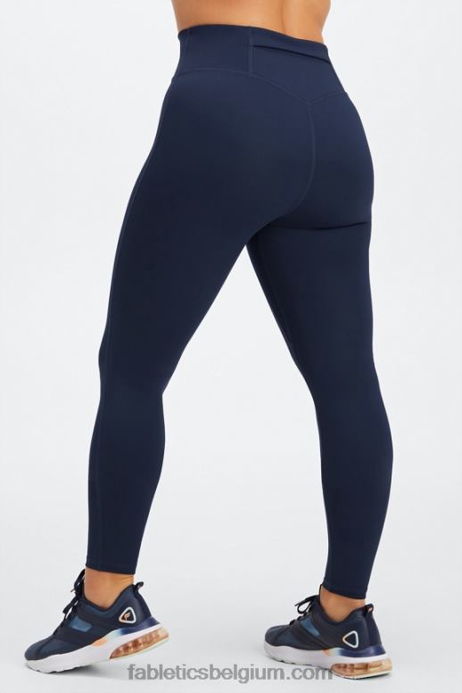 diep marineblauw/reflecterend logo vrouwen ren overal motion365 hw 7/8 legging Fabletics LH20J1099