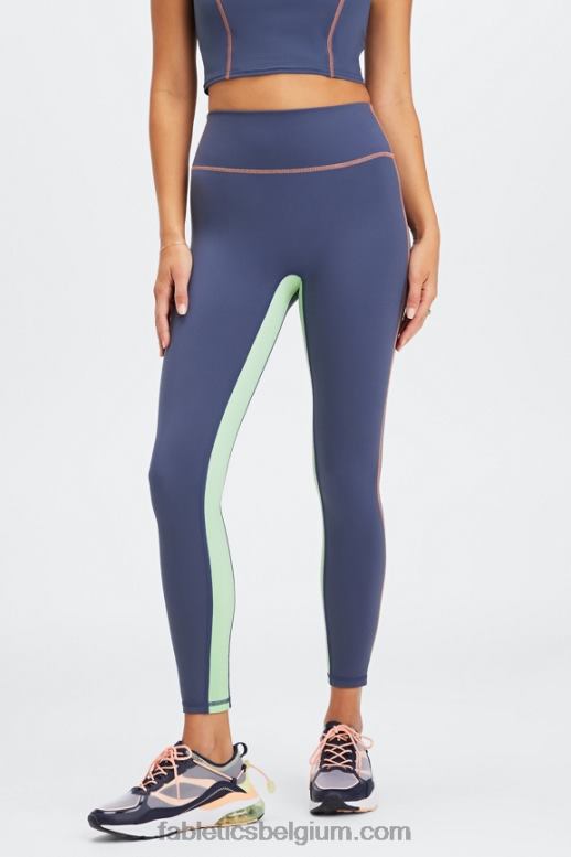 diepe kobalt multi vrouwen motion365 7/8 legging met hoge taille Fabletics LH20J1159