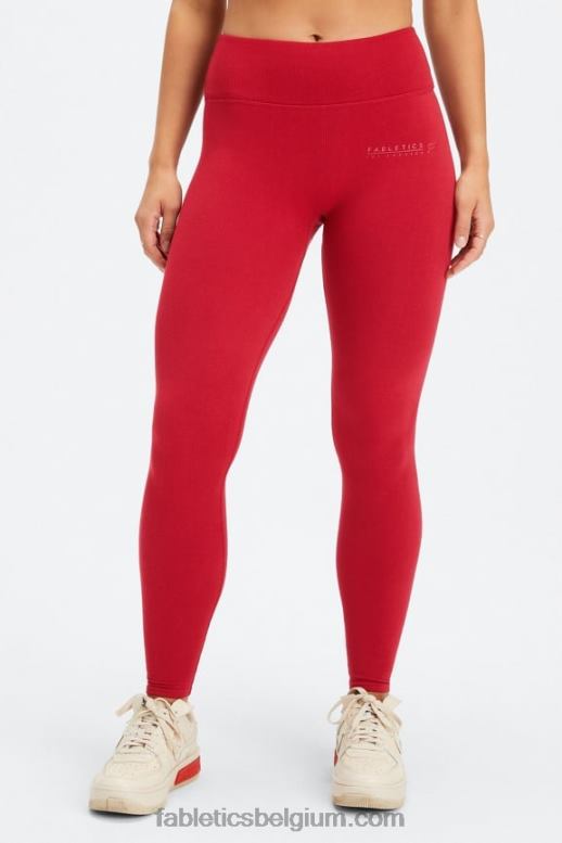dieprode/la-logobalk vrouwen wolk naadloze high-waisted legging Fabletics LH20J833