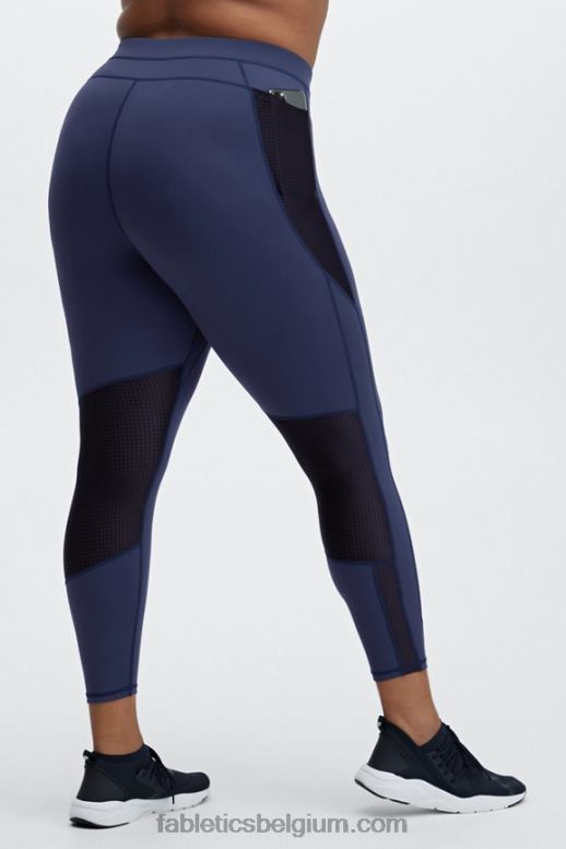 diepste zee/zwart vrouwen hoog getailleerde motion365 spin 7/8 Fabletics LH20J1230