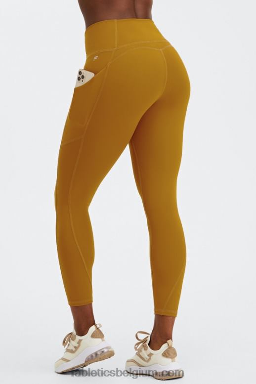 donker brons vrouwen oasis pureluxe 7/8 legging met hoge taille 53 Fabletics LH20J812