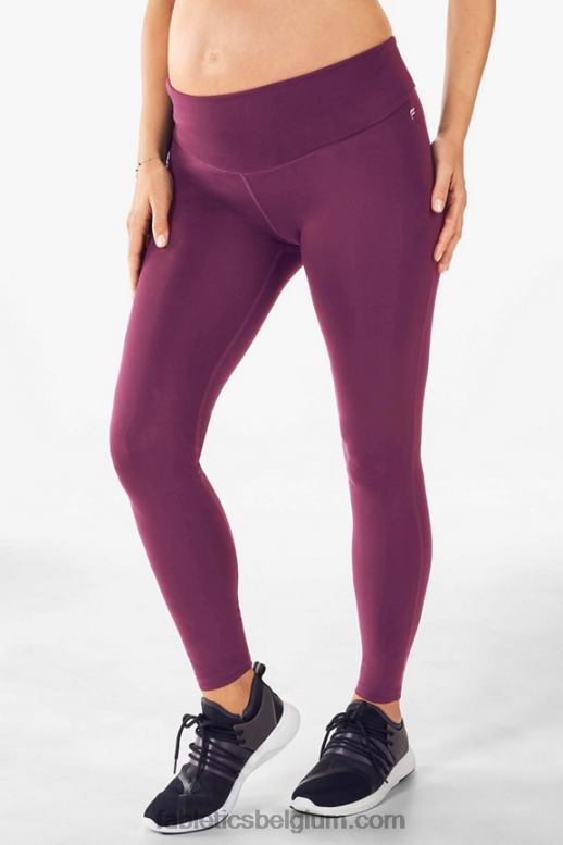 donkere aubergine vrouwen pureluxe zwangerschapslegging met hoge taille Fabletics LH20J1320