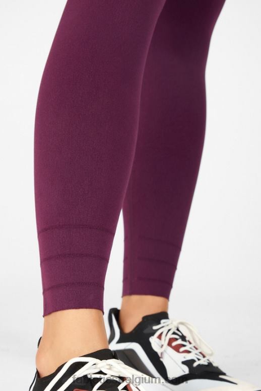 donkere aubergine vrouwen sculptknit hoog getailleerde legging op maat Fabletics LH20J1215