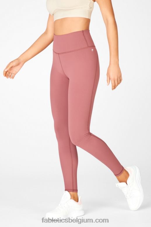 donkere rouge vrouwen define powerhold hoog getailleerde legging 75 Fabletics LH20J979