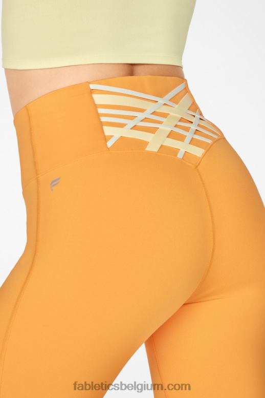dreamicle/citroencrème/cool mint vrouwen boost ii capri met hoge taille en bandjes Fabletics LH20J1317