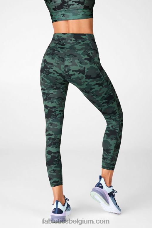 elektrisch kersen klassiek luipaard/zwart logo vrouwen define powerhold hoog getailleerde 7/8 legging 34 Fabletics LH20J717