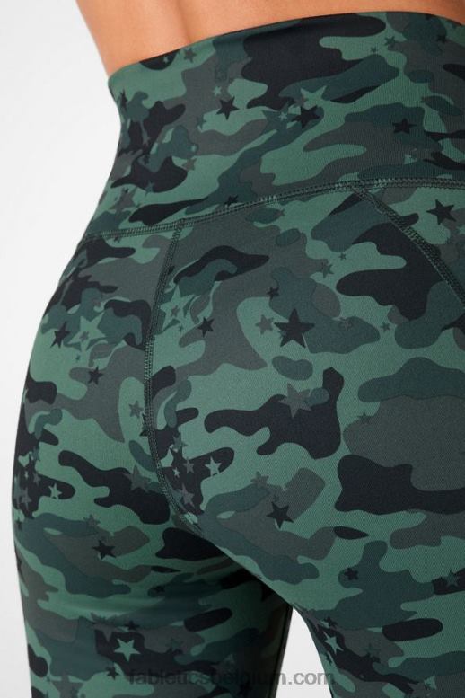 elektrisch kersen klassiek luipaard/zwart logo vrouwen define powerhold hoog getailleerde 7/8 legging 34 Fabletics LH20J717