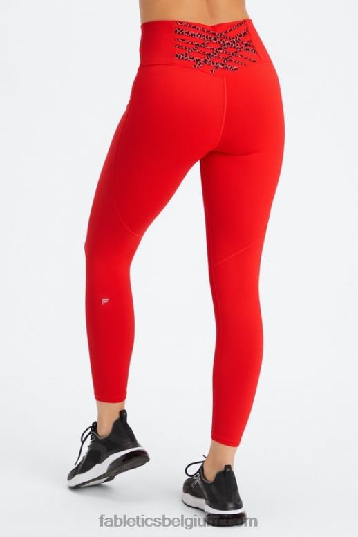 elektrische kersen mini luipaard vrouwen boost powerhold hoog getailleerde 7/8 legging 58 Fabletics LH20J839