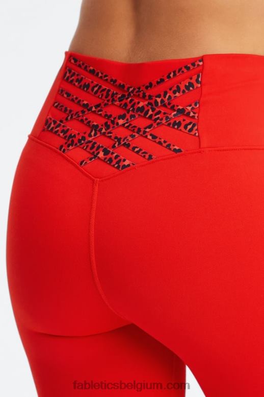 elektrische kersen mini luipaard vrouwen boost powerhold hoog getailleerde 7/8 legging 58 Fabletics LH20J839