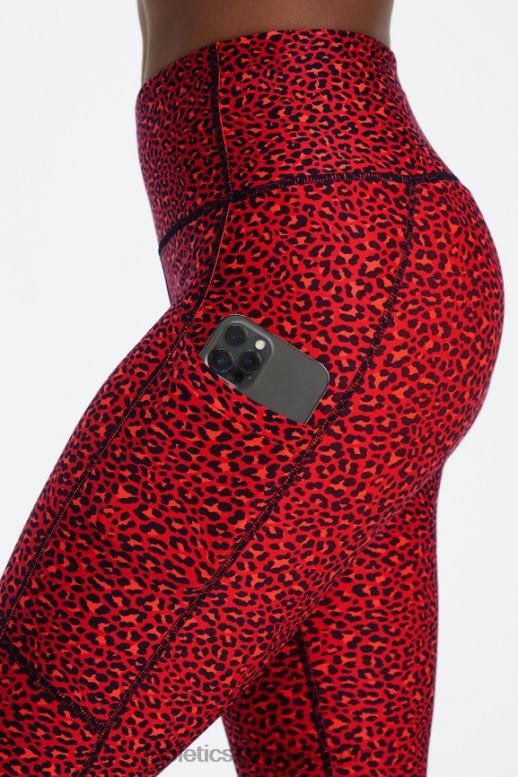 elektrische kersen mini luipaard vrouwen therma-flex legging met hoge taille en zakken Fabletics LH20J1036