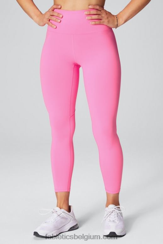 elektrische roos/golvende jachtluipaard vrouwen boost powerhold hoog getailleerde 7/8 legging 58 Fabletics LH20J843