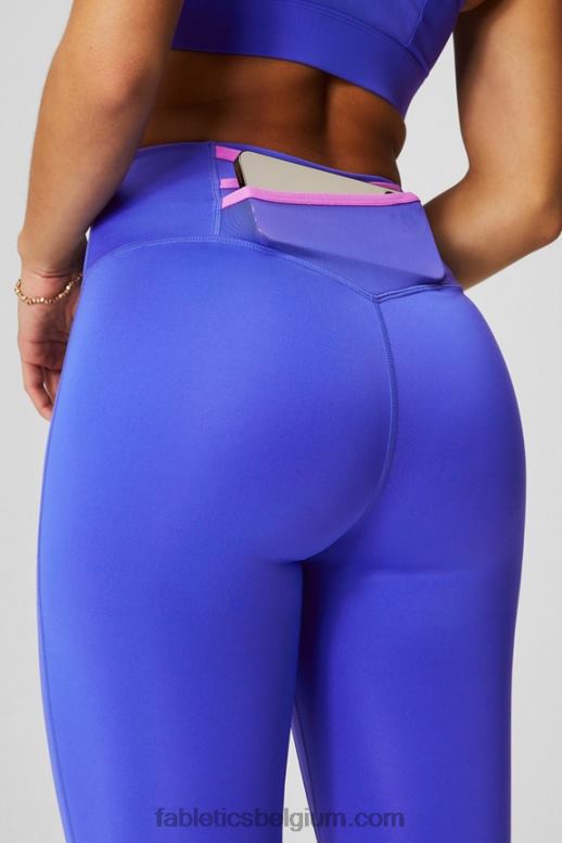 extreem koninklijk/roze ontsnapping/grafisch vrouwen trinity motion365+ capri met hoge taille Fabletics LH20J992